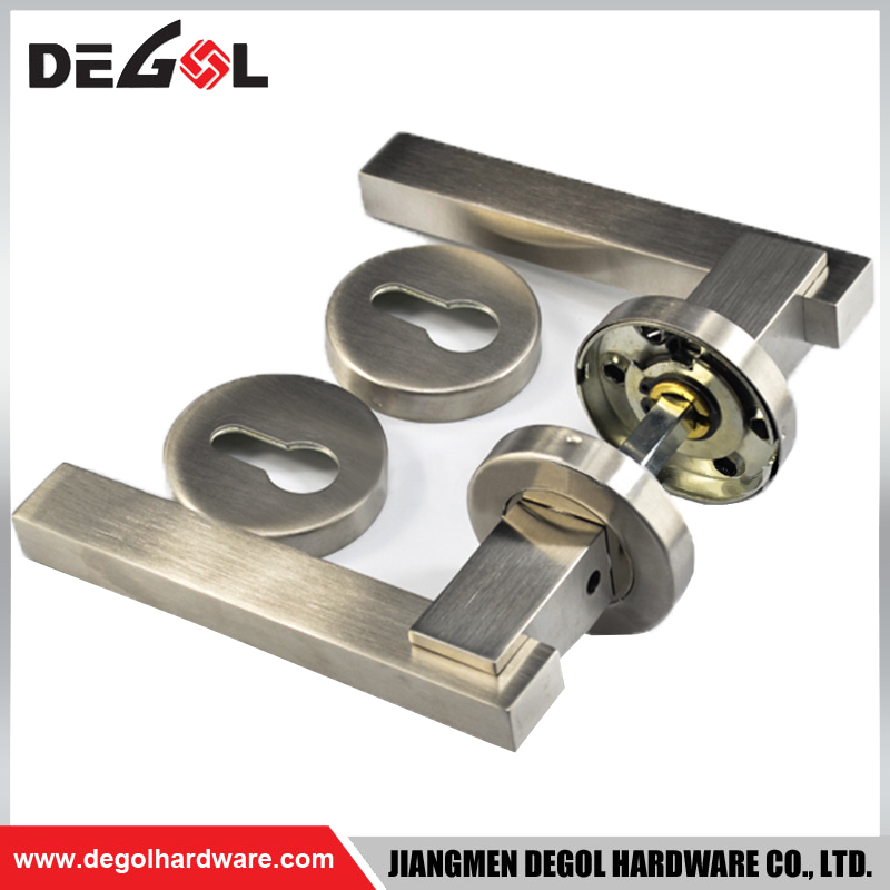 LH1062 Square Shape Lever Handle Door Lock Type Stainless Steel 304 Door Handles