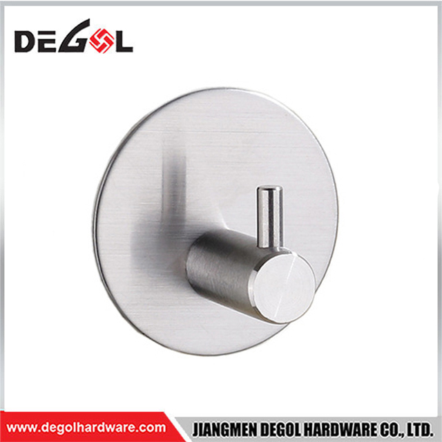 HKS1205 No Drill SUS304 Stainless Steel Wall Mounted Coat Hook Robe Hook for Bedroom Bathroom