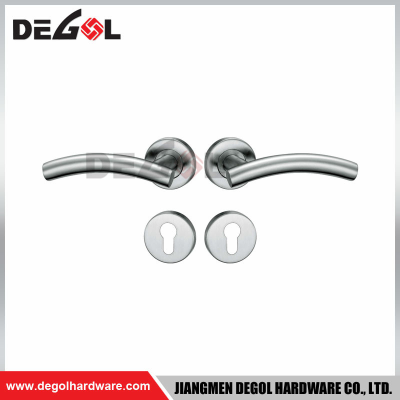 solid square door handle stainless steel 304 or aluminum alloy golden door handle with lock set