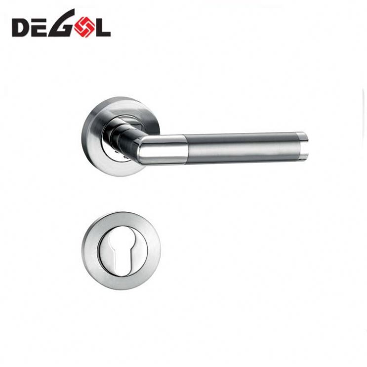 High-end best selling stainless steel tube fancy door handles and door locks for outside door