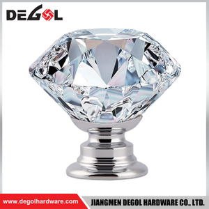 CK001 Good Selling Crystal Glass Bedroom Furniture Handles