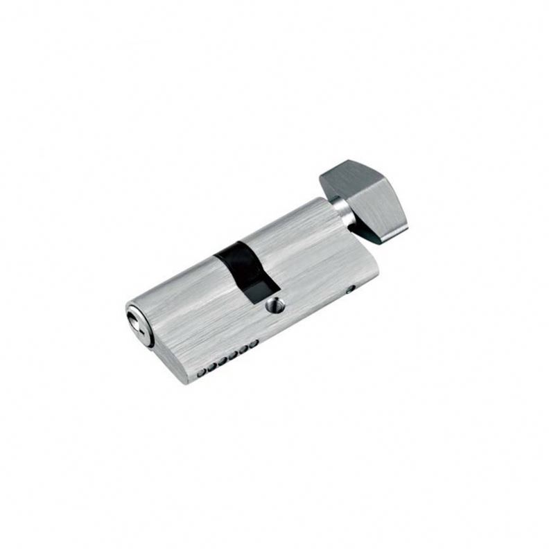 60mm brass turn knob cylinder lock keyless for bathroom
