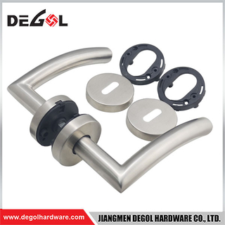 Jiangmen luxury zinc alloy classic lever door handle with plate