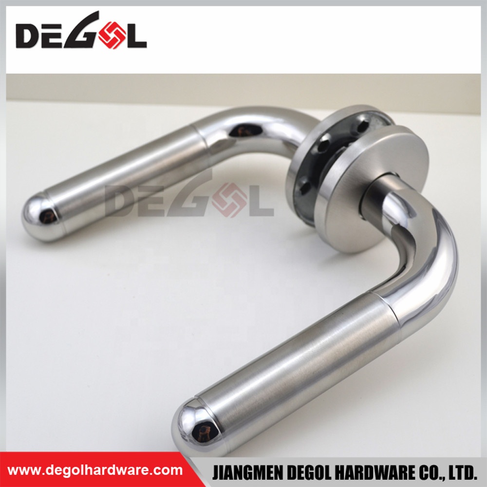 Factory simple modern style 19mm tube lever stainless steel lever door handle