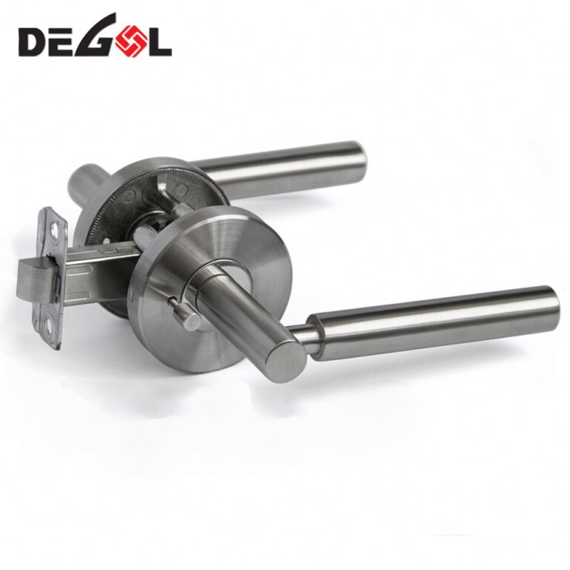 Stainless Steel Wooden Toilet Door Ball Knob,Tubular Lever Door Handle Lock