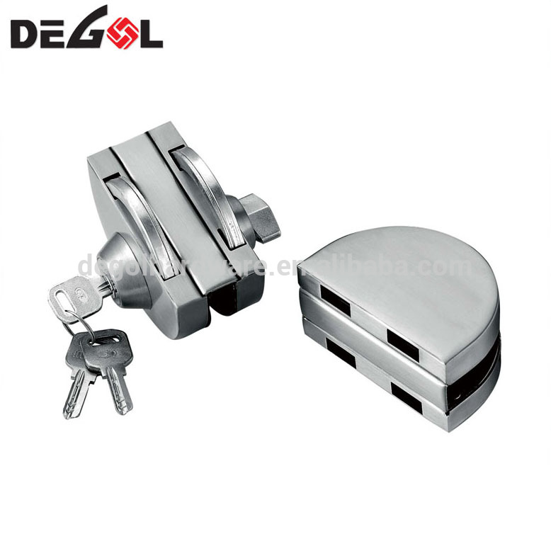 Stainless steel bottom glass door lock floor mounted glass door lock