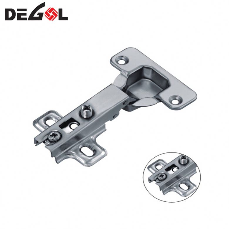 Top quality iron slide on half overlay regular 2-way cabinet hinge no hydraulic