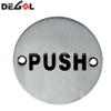 Hot sale stainless steel rust proof round door mounted pull toilet sign door plate