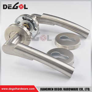 China Factory Oval Zinc Alloy Door Lever Handle On Plate From China