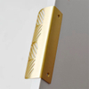 Modern Simple Concealed Handle Brass Leaf Invisible Pulls Wardrobe Cupboard Wine Cabinet Furniture Drawer Golden Knobs