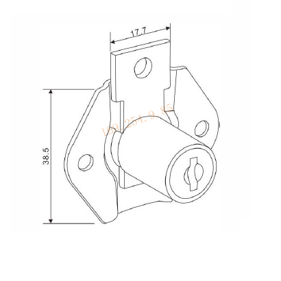 NO.137-21/31 Nickel-plated Zinc Alloy Bravery 38.5*17.7 MM Drawer Lock for Furniture Cabinet