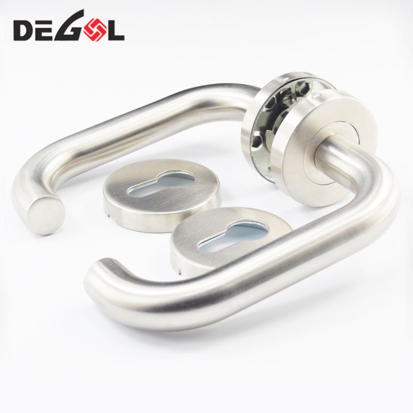 Wholesale Fancy double sided stainless steel tube lever modern door handle to europe