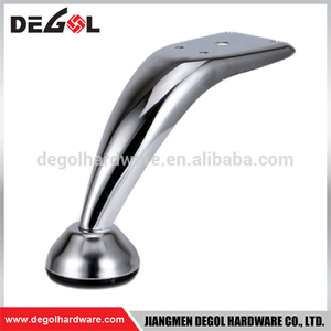 Top quality aluminum alloy chrome replacement customized modern furniture leg for sofa