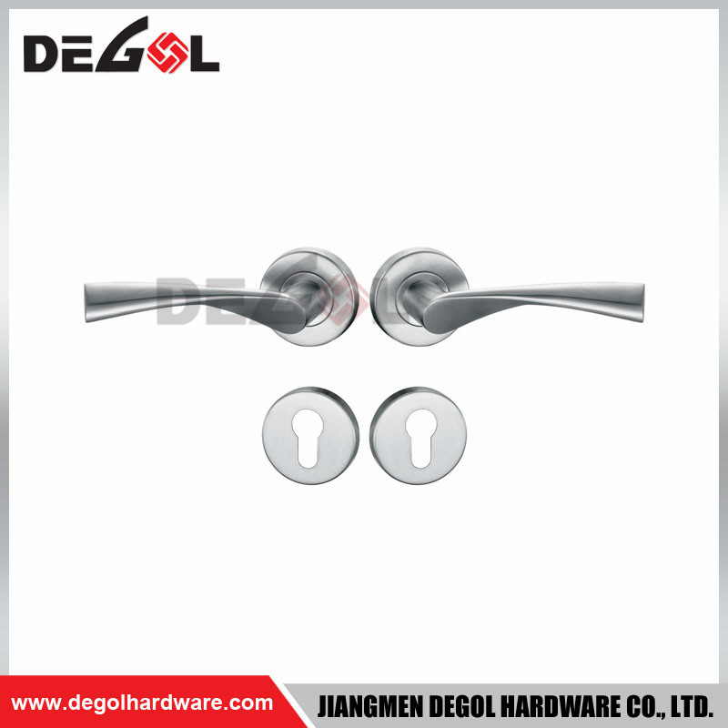 Top quality stainless steel solid lever apartment shinning gold european antique door handle