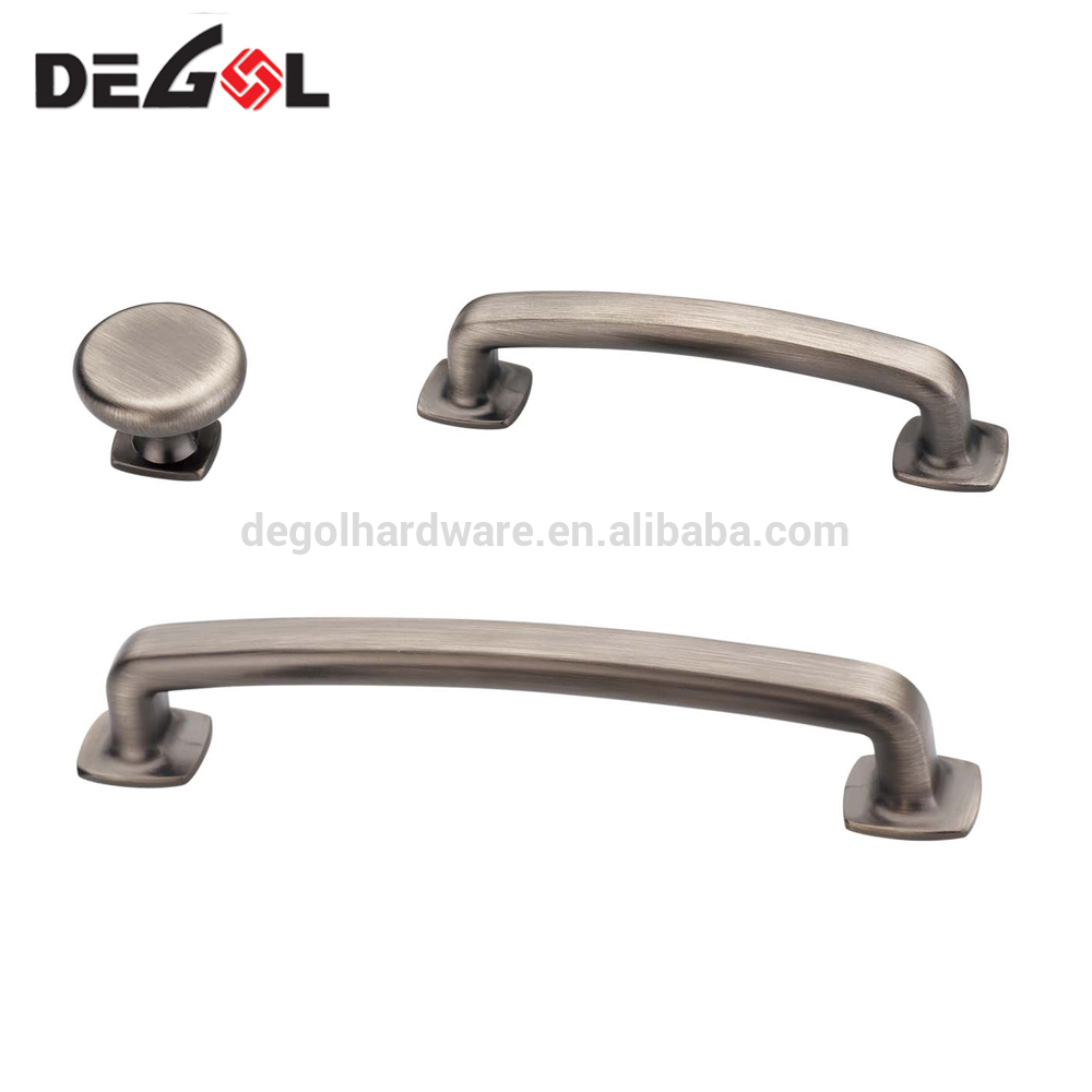 Zinc alloy antique brass kitchen cabinet flush pull handles for furniture