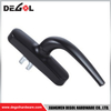 Top quality black german style casement double fork aluminum window handle