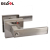 Door Wave Lever Lockset,satin Nickel Interior Tubular Lock Tubular Lockset Double Sided Door Handle Lock