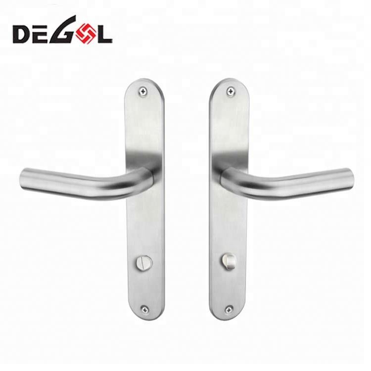 China manufacturer stainless steel solid lever type chrome plated door handle
