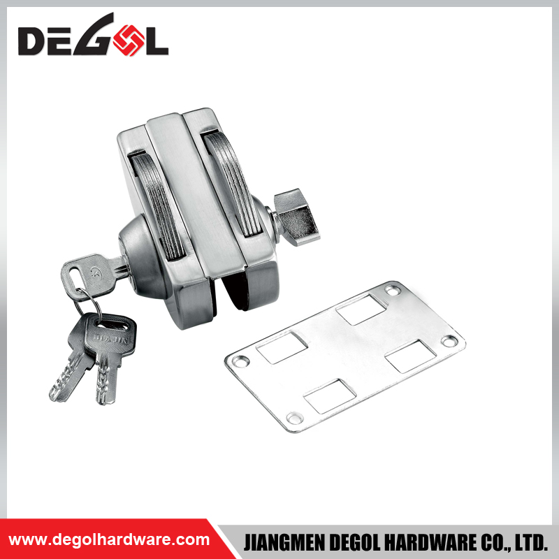 GL1017 security double sided stainless steel glass door handle lock