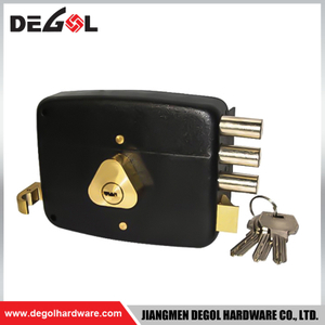 China manufacturer best selling black brass rim door lock for entrance door