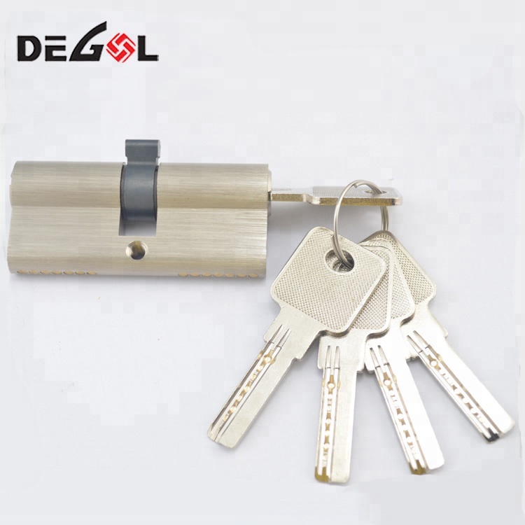 Brass Euro Profile Double Open Cylinder Door Lock 