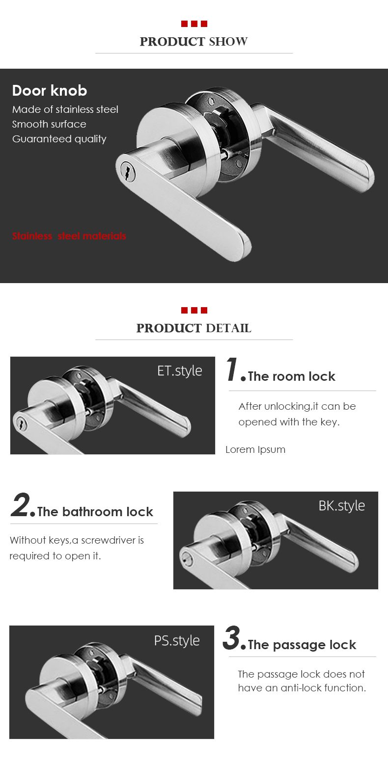 Bathroom Door Lock Types Stainless Steel Lock Bathroom Locks - Buy bathroom locks, privacy door ...