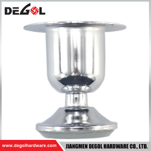  FL1032 beautiful cup type polish stainless steel iron furniture leg for sofa table kitchen cabinet