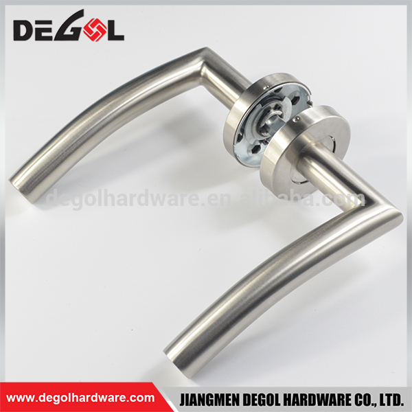 LH1012-1 Tube stainless steel lock sets door handle with special escutcheon