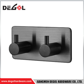 HKS1207 Black Wall Mounted Coat Hook Robe Hooks Cloth Hanger Coat Hanger for Bath Kitchen Garage
