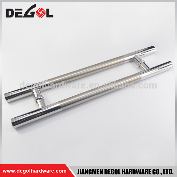 Top quality stainless steel round double sided glass decorative door pull handles