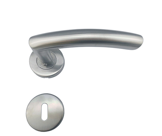 China factory low price stainless steel double sided door handle for commercial door