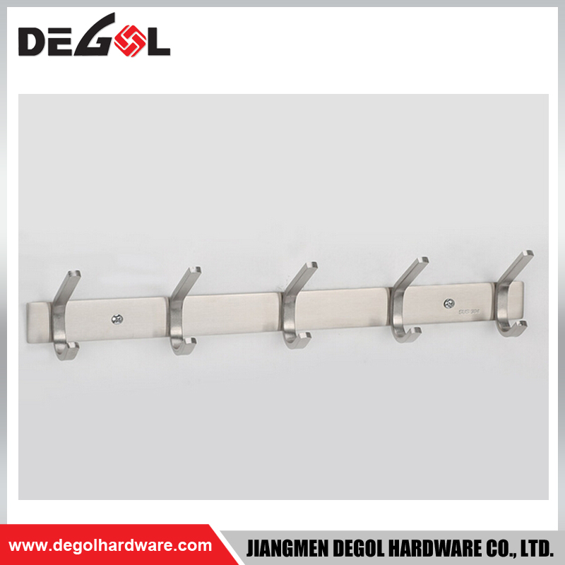HKS1012 stainless steel hanging coat hook rail